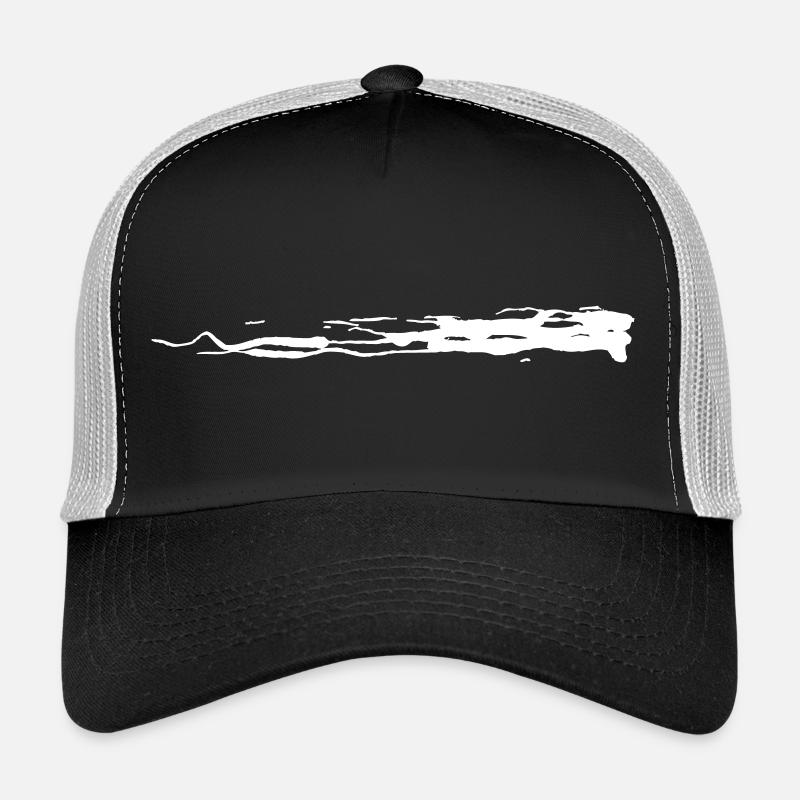 Brush stroke white (color changeable) sweeping Trucker Cap