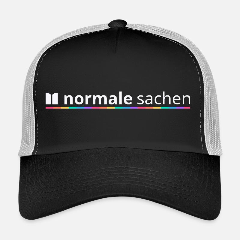 Normal Sachen Logo Regenbogen - Trucker Cap - Schwarz/Steingrau