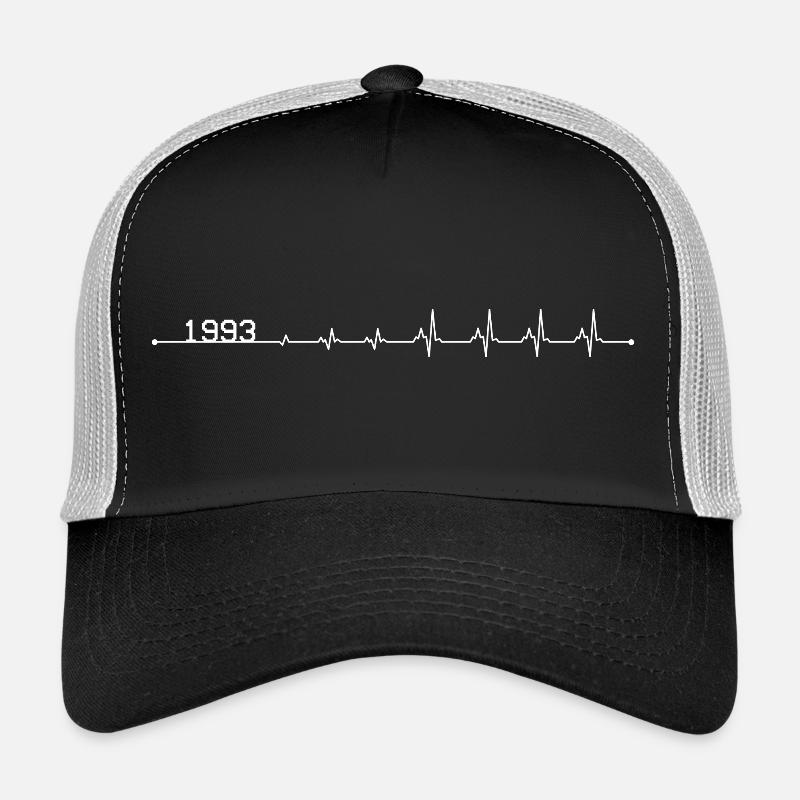 Das Leben beginnt mit dem Herzschlag von 1993 - Trucker Cap - Schwarz/Steingrau