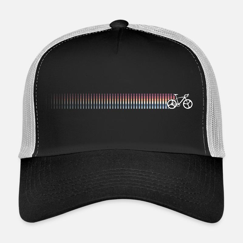 Rainbow Gradient Bicycle Silhouette Trucker Cap
