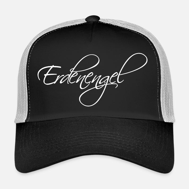 Erdenengel Weiß - Trucker Cap - Schwarz/Steingrau