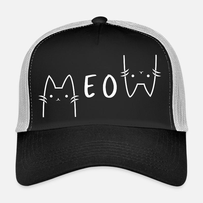 meow - Trucker Cap - Schwarz/Steingrau