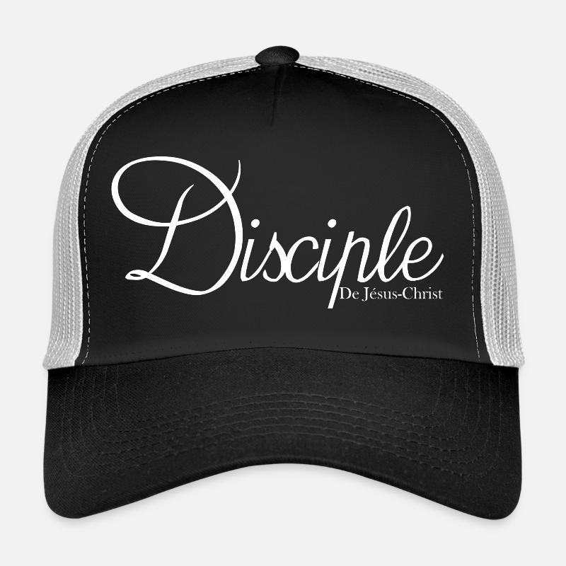 Disciple de Jésus en Blanc - Casquette trucker  - noir/gris pierre