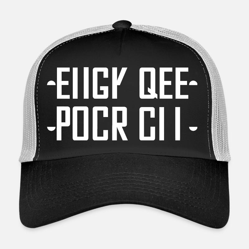 Eine geheime Botschaft - Trucker Cap - Schwarz/Steingrau