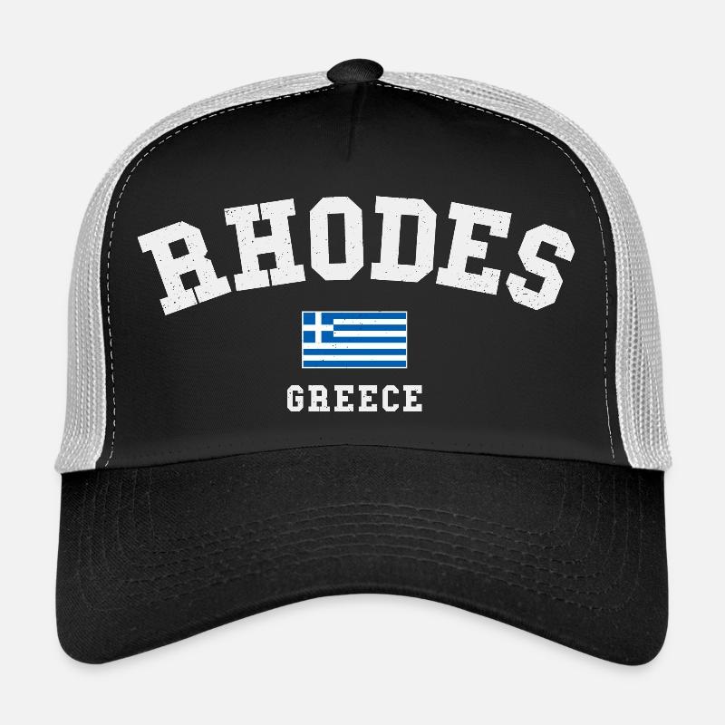 Drapeau de la Grèce de Rhodes Casquette trucker 