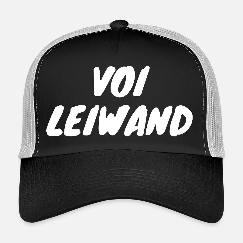 Voi Leiwand - Trucker Cap - Schwarz/Steingrau