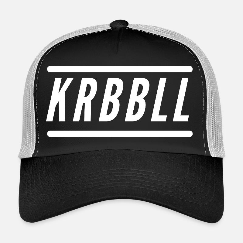 KRBBLL weiße Schrift - Trucker Cap - Schwarz/Steingrau