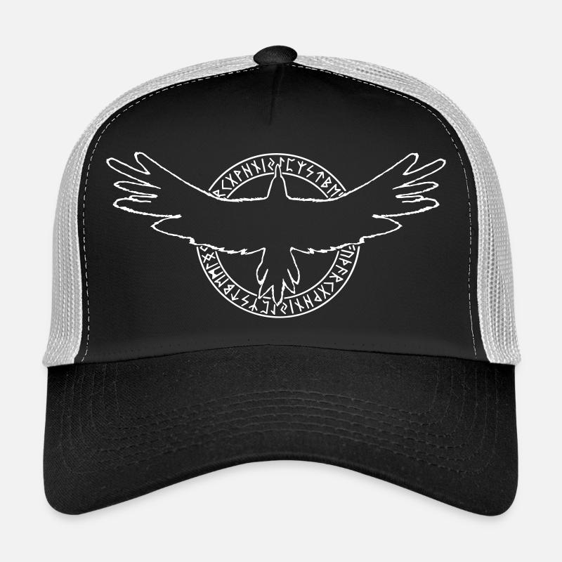 Crow and Runes - Trucker Cap - black/stone grey