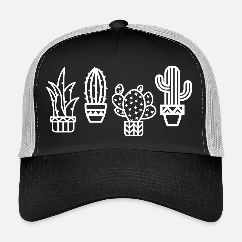 cactus plante préférée icône cactus icône cactus - Casquette trucker  - noir/gris pierre