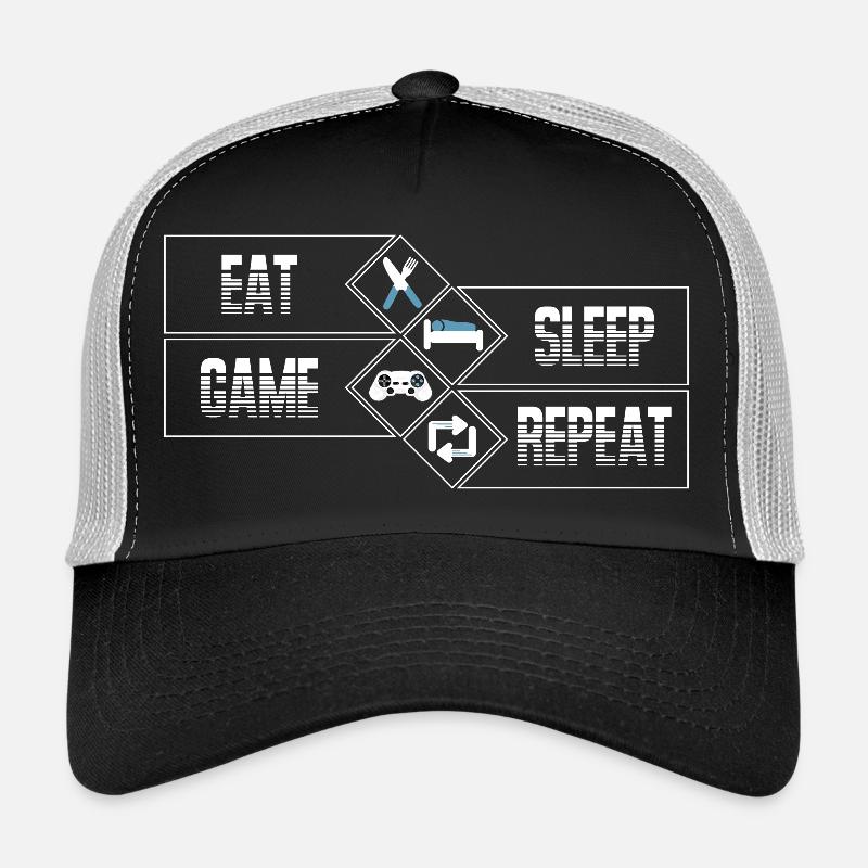 PC Gaming - Eat Sleep Game Repeat Trucker Cap