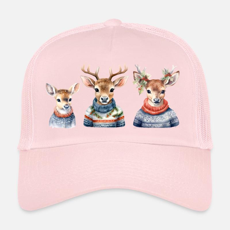 Winterhirsche Pullover-Trio Trucker Cap