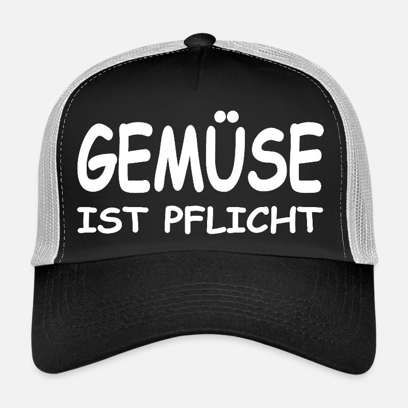 Gemüse - Trucker Cap - Schwarz/Steingrau