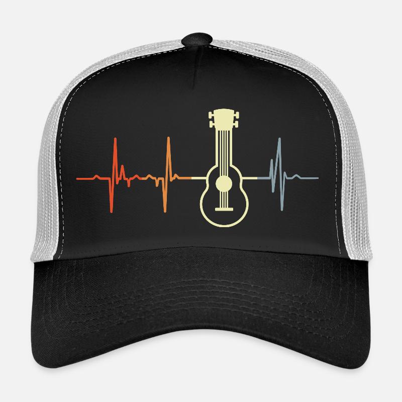 Ukulele Herzschlag Retro Trucker Cap