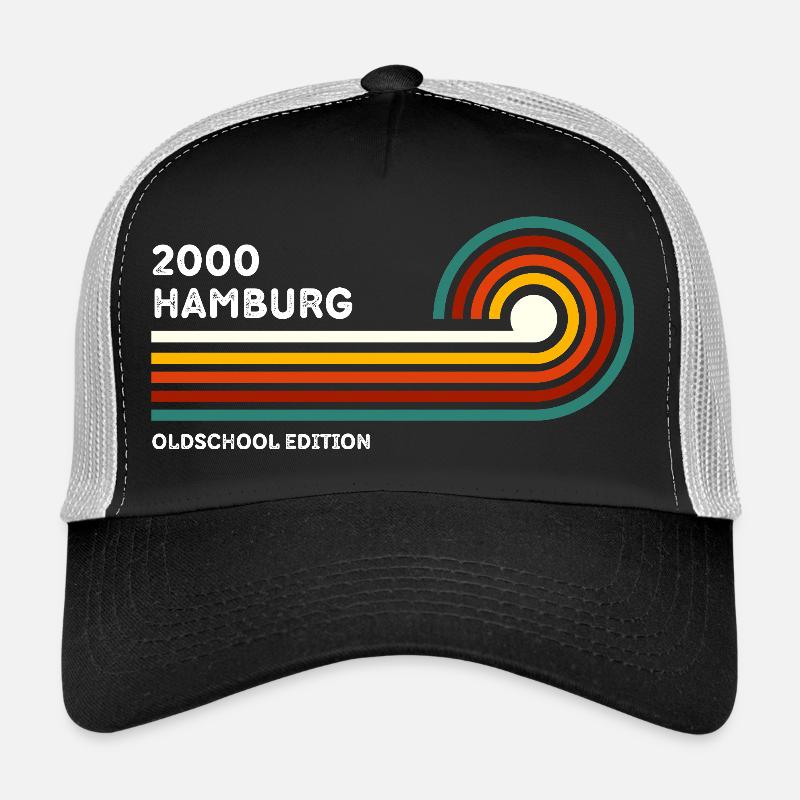 Hamburg Retro Shirt 2000 Code postal Souvenir Code postal Casquette trucker 