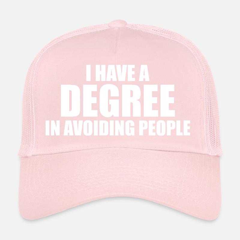 Diplômé(e) en évitement des gens Casquette trucker 