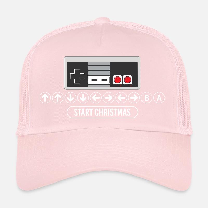 Cheat Code Start Christmas Gaming Gamer Video Game Trucker Cap
