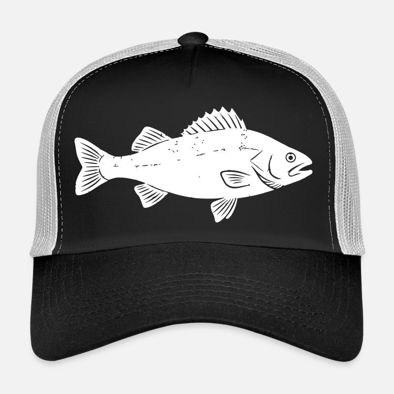 Vecteur pêcheur perche perch Casquette trucker 