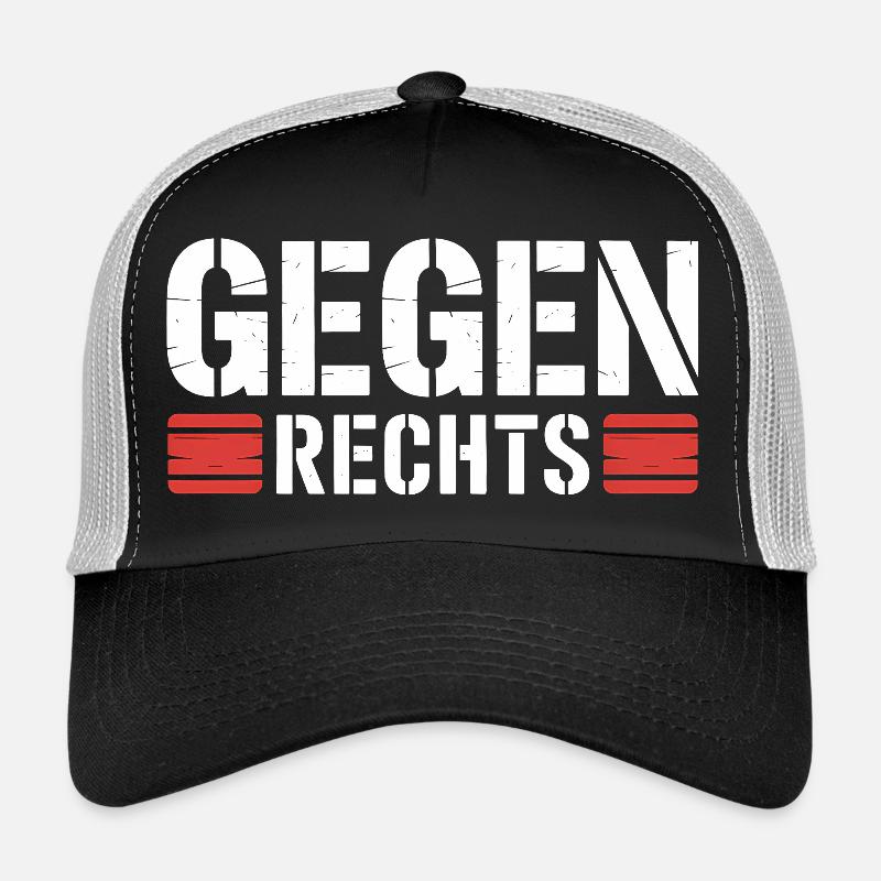 Contre la droite - Slogan drôle Antifa Casquette trucker 