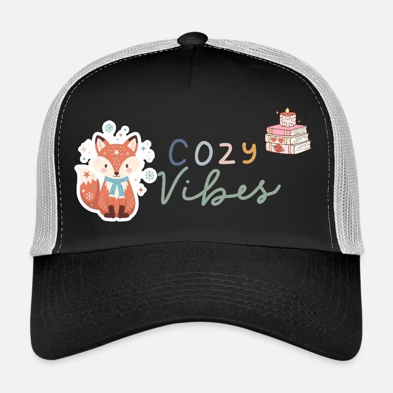 Cozy Vibes - Trucker Cap - Schwarz/Steingrau