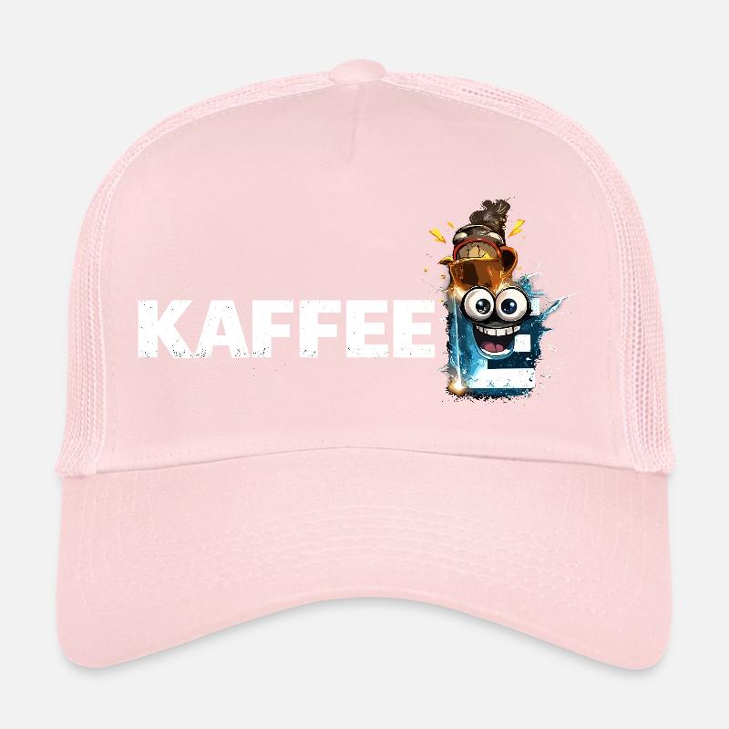 Coffee Mascot Splash Trucker Cap