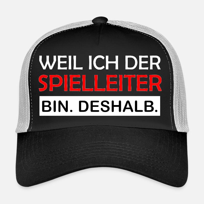 Weil ich der Spielleiter bin Deshalb RPG - Trucker Cap - Schwarz/Steingrau
