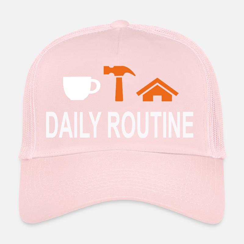 Routine quotidienne, routine quotidienne, le travail peut attendre Casquette trucker 