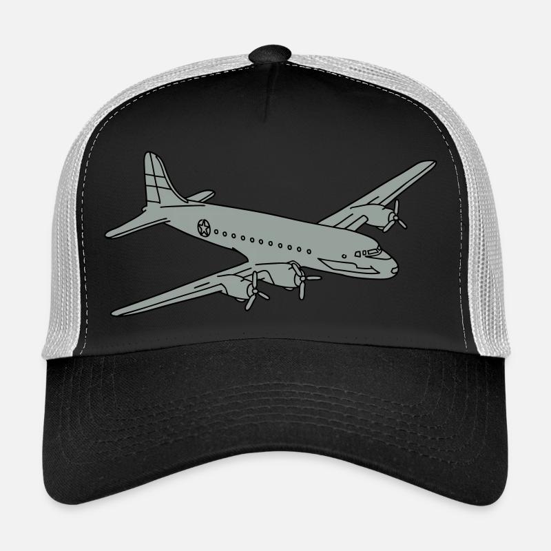 Flugzeug Rosinenbomber 2 - Trucker Cap - Schwarz/Steingrau