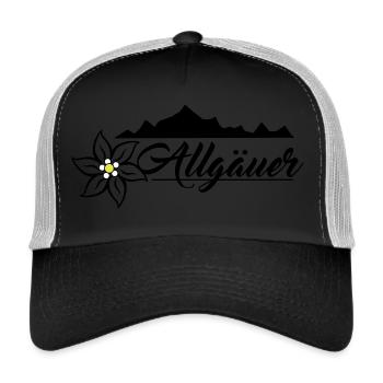 Allgäuer Design - Trucker Cap - Schwarz/Steingrau - Vorne
