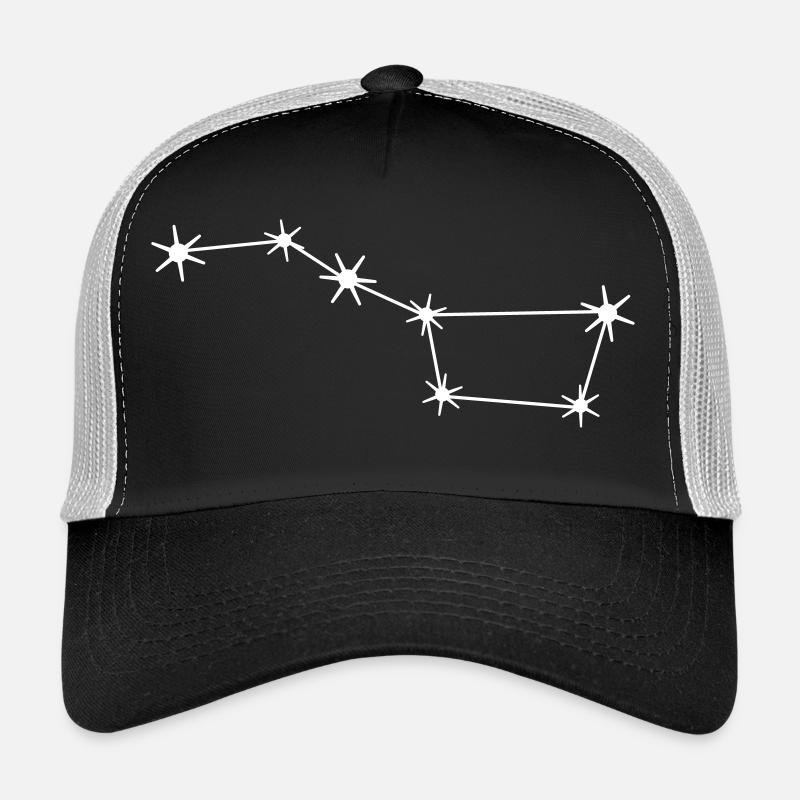 Sternbild Großer Bär / Wagen Konstellation - Trucker Cap - Schwarz/Steingrau