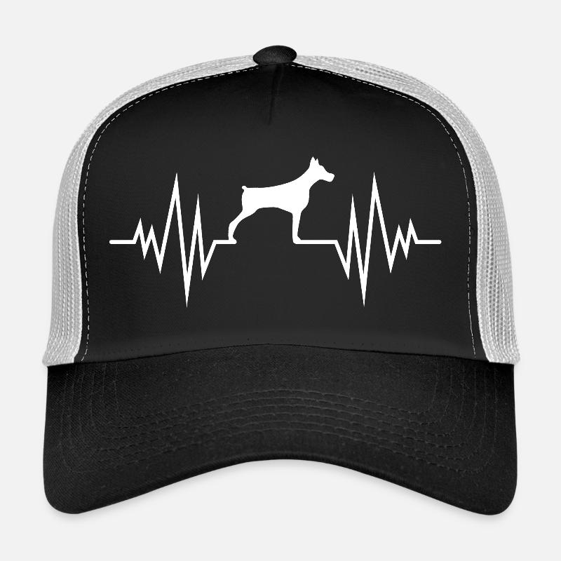 Herzschlag mit Hund - Trucker Cap - Schwarz/Steingrau