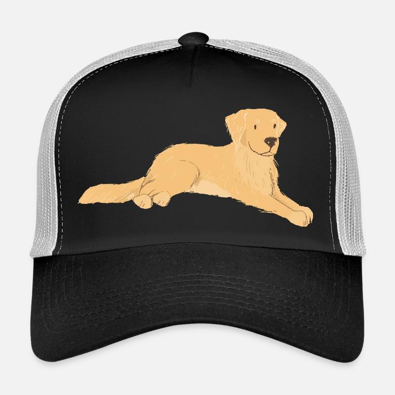 Golden Retriever - Trucker Cap - Schwarz/Steingrau