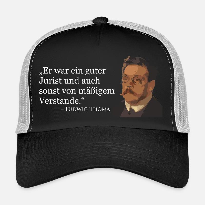 Ludwig Thoma quote - Trucker Cap - black/stone grey
