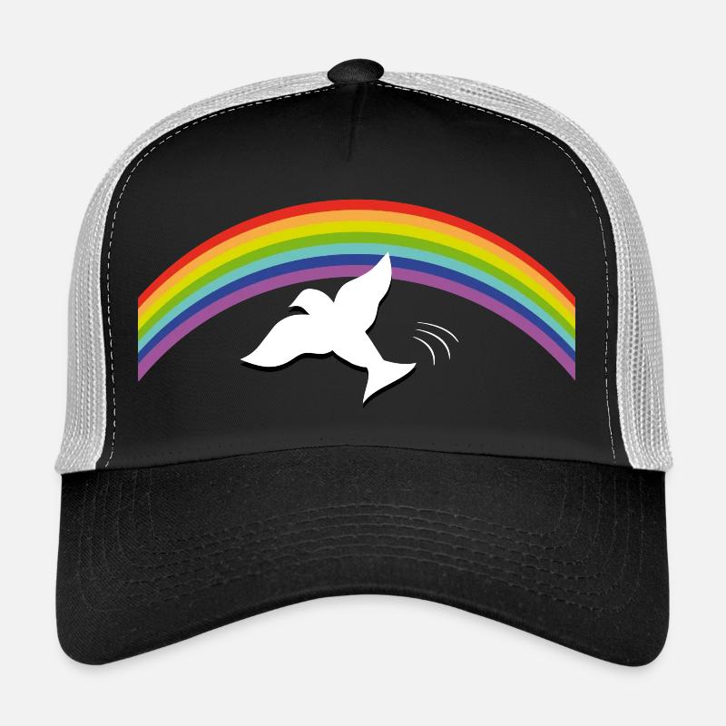 RAINBOW Regenbogen with peace dove Trucker Cap