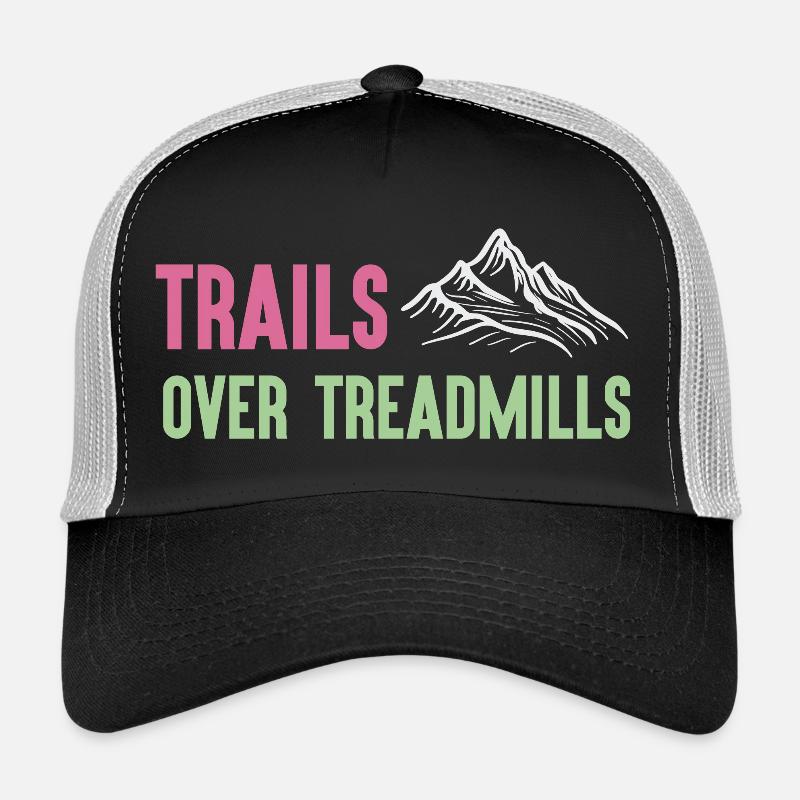 Trailrunning - Trails über Laufbänder - Trucker Cap - Schwarz/Steingrau