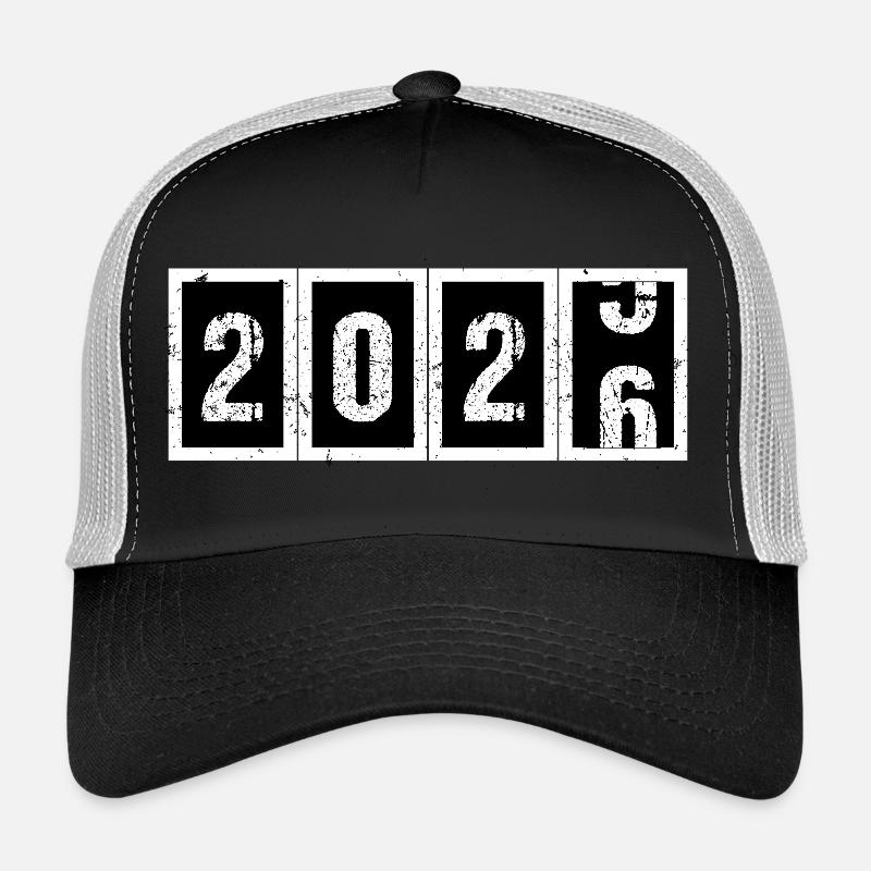 Year 2026 - Trucker Cap - black/stone grey