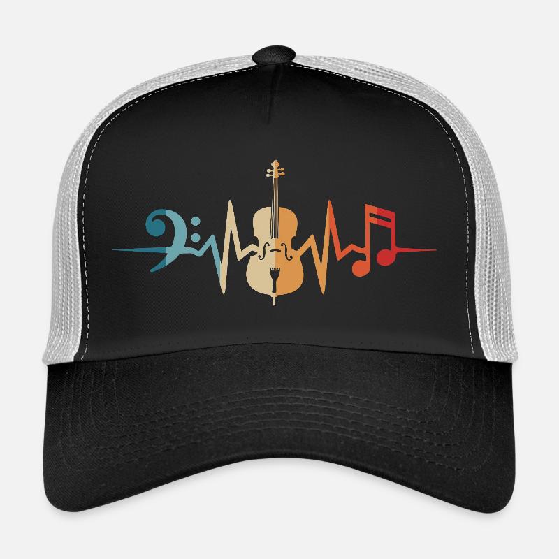 Violoncelle Heartbeat Violoncelle Violoncelle Casquette trucker 