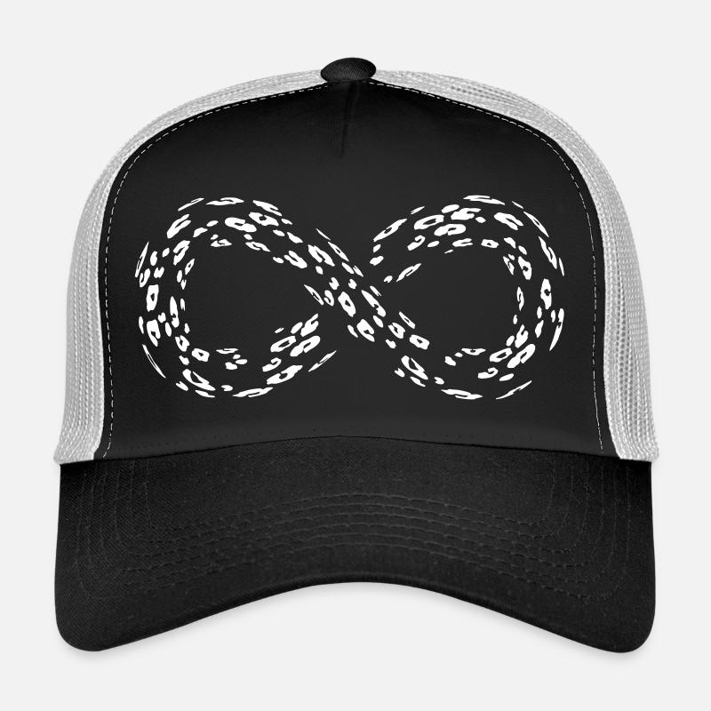 Leopard Infinity Schleife - Trucker Cap - Schwarz/Steingrau