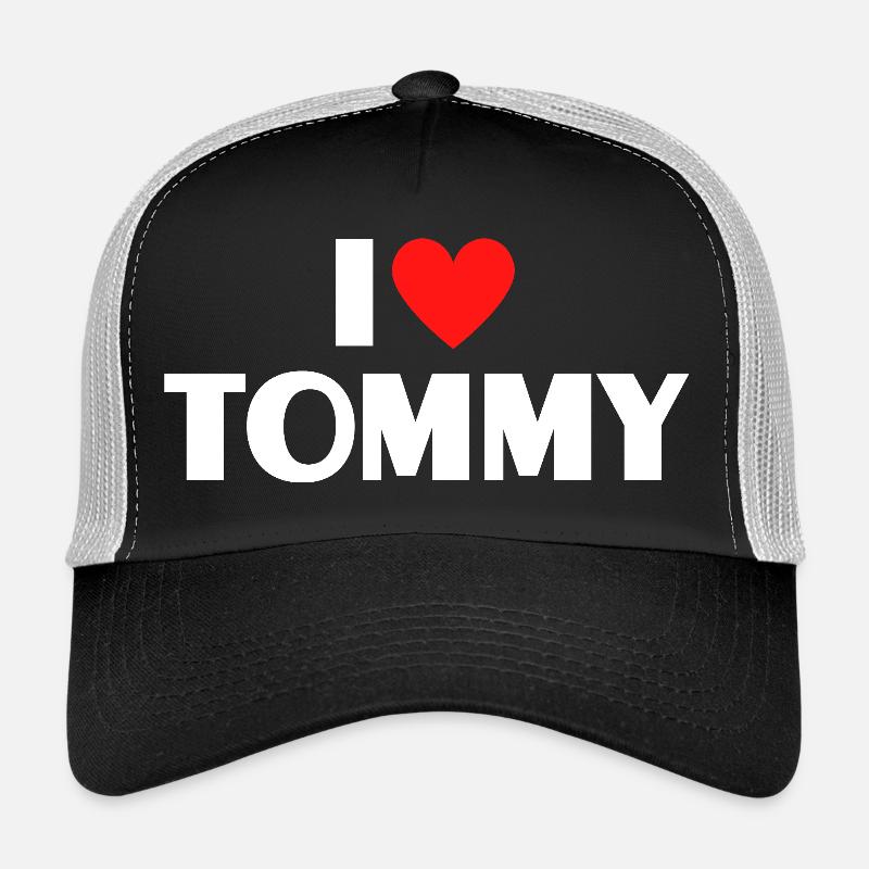 J’adore Tommy Red Heart Déclaration rétro Casquette trucker 