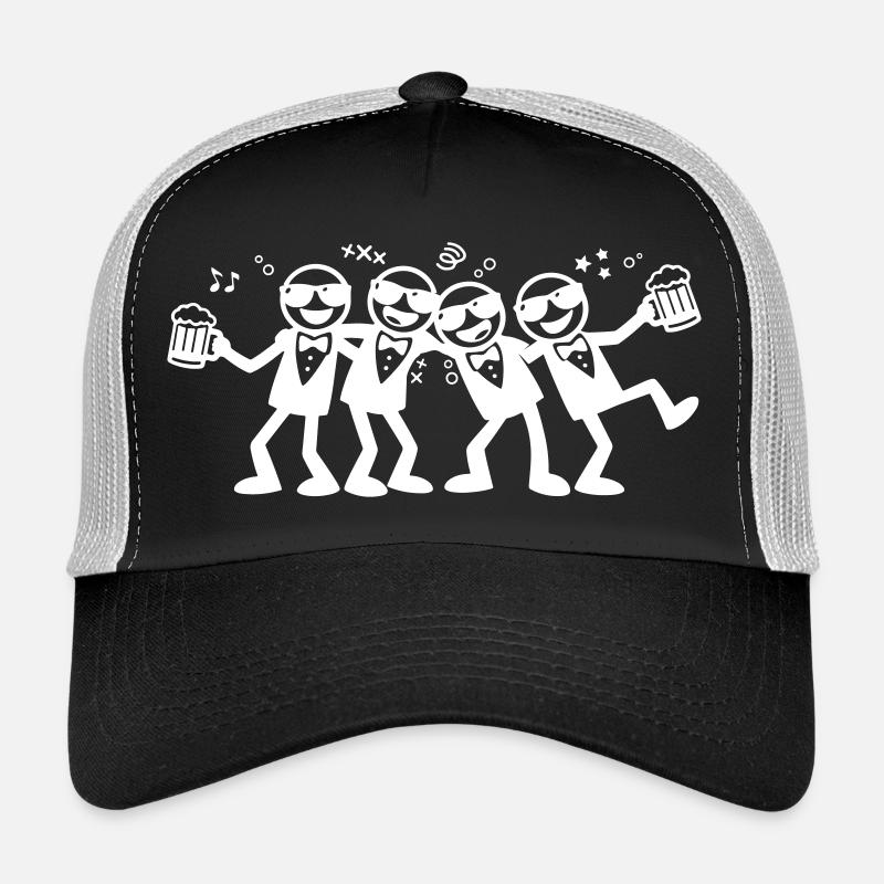 Bräutigam Freunde Gruppe Bier Trucker Cap