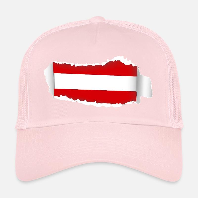 Cracked Austria Flag Trucker Cap