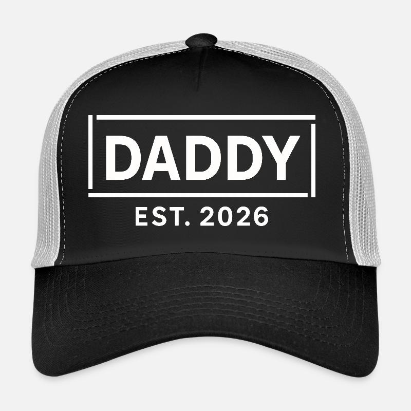 Daddy Est 2026 – Bold Typo Print Trucker Cap