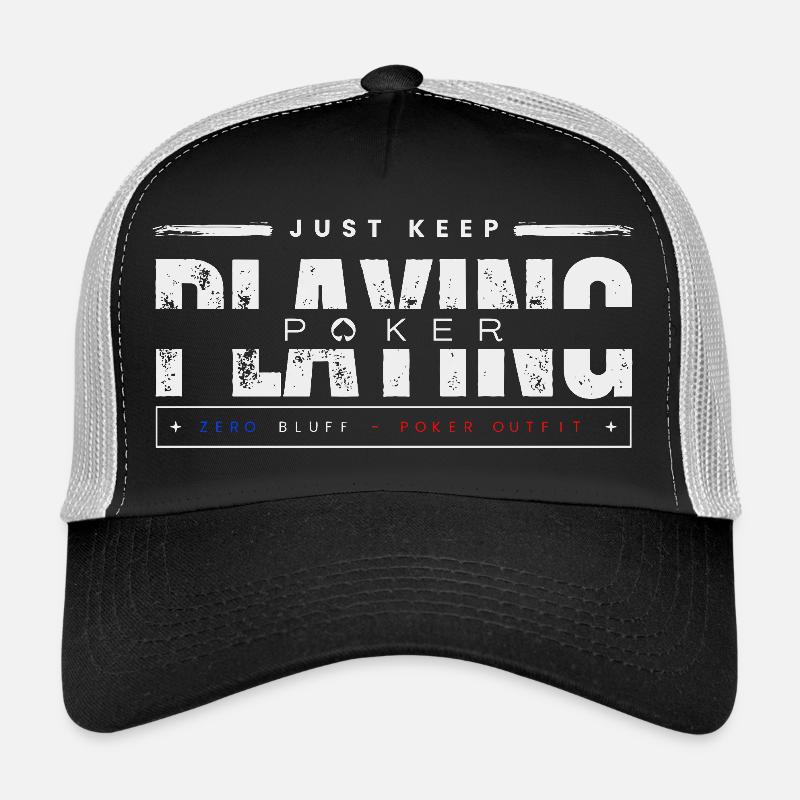keep playing poker-blanc Casquette trucker 