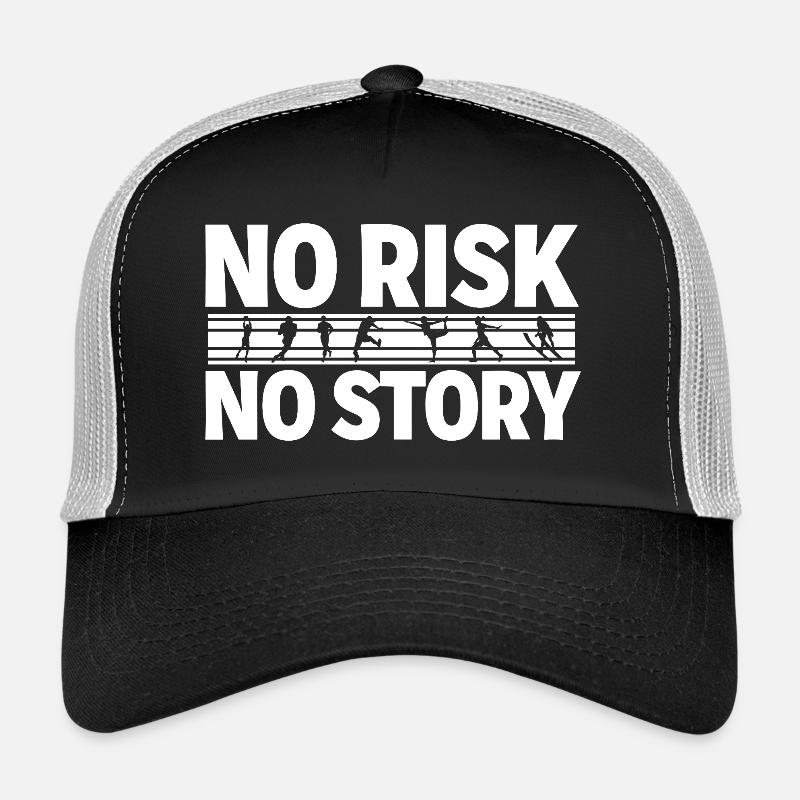 AUCUN RISQUE SANS HISTOIRE Déclaration d’aventure sportive Casquette trucker 