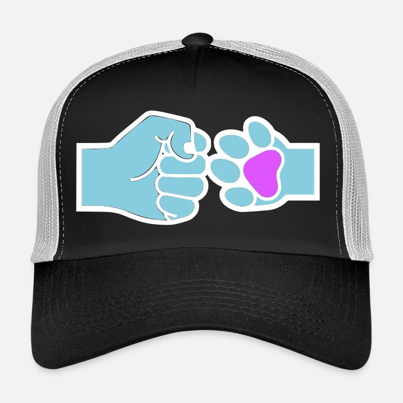 Faust Pfote Check Mensch Tier Team Trucker Cap