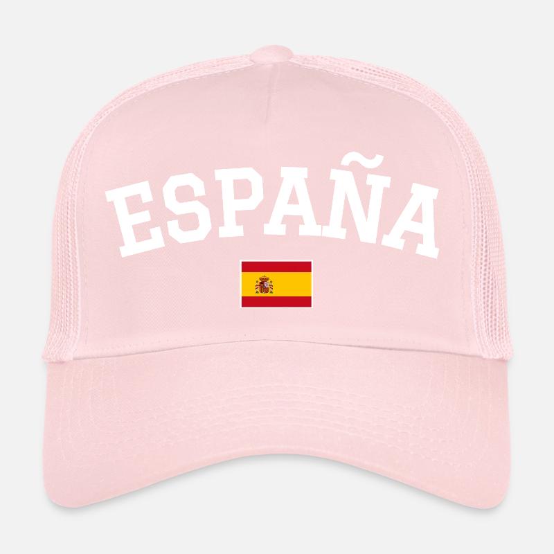 Drapeau espagnol Dessin blanc Casquette trucker 