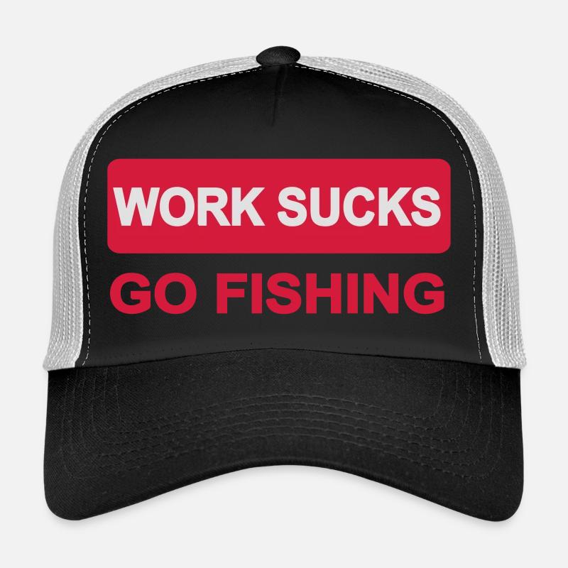 angeln - Trucker Cap - Schwarz/Steingrau