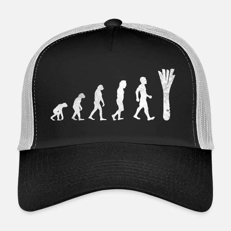 Cadeau de chemise de poireau d'évolution drôle Casquette trucker 