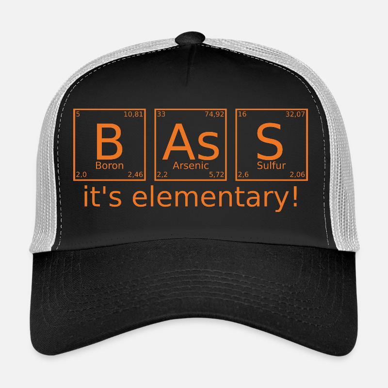 Bass-Elemente - Trucker Cap - Schwarz/Steingrau