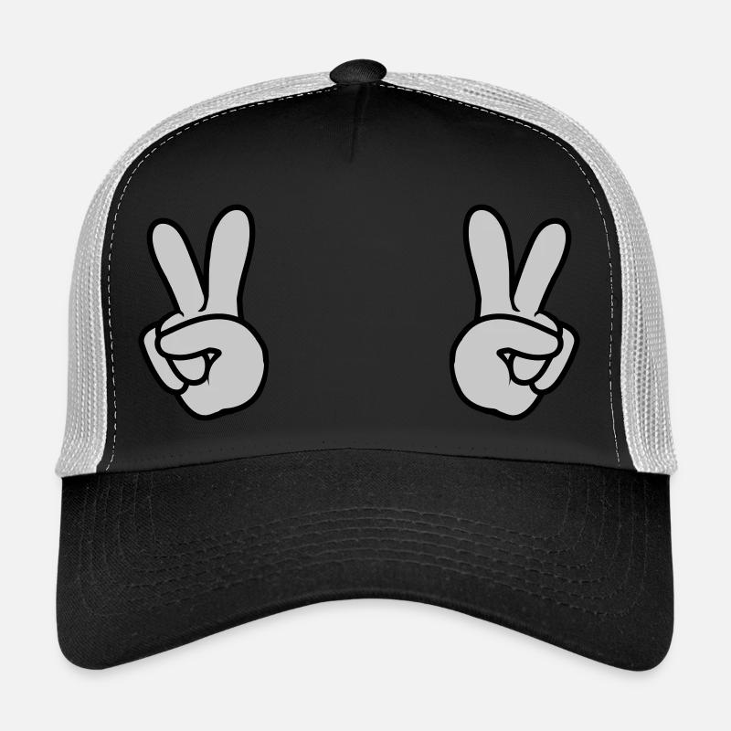 2 Peace Hände Trucker Cap