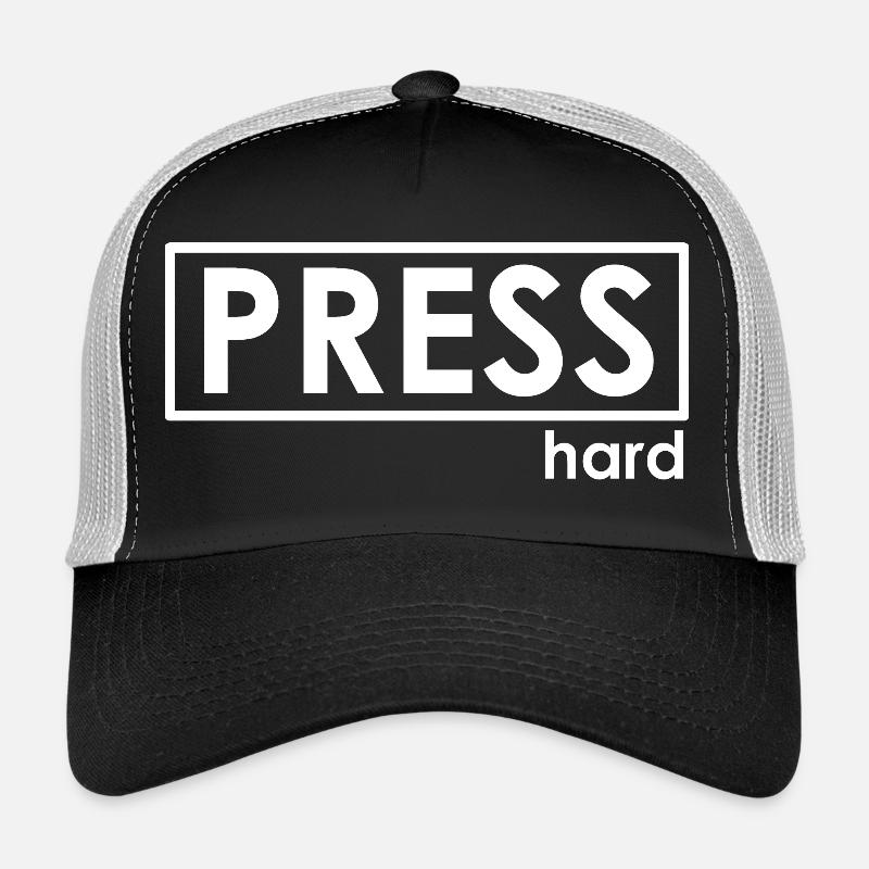 PRESS hard - Trucker Cap - Schwarz/Steingrau
